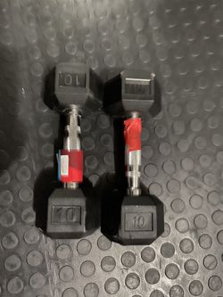 10 lbs rubber Dumbbells