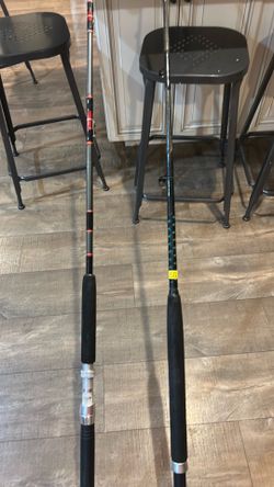 Two big game/trolling rods for tuna fishing