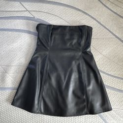 Black Leather Mini Dress