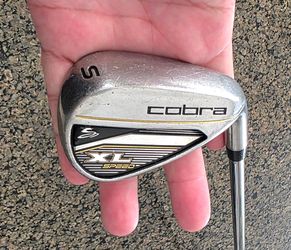 Cobra XL Speed single S wedge iron steel shaft R-Flex right Handed Lamkin grip 35.5 inches long