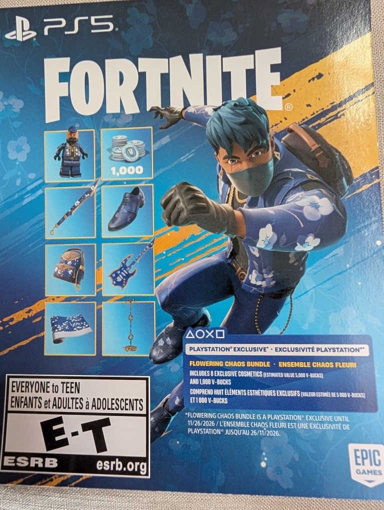 Fortnite Flowering Chaos Code (PS5)