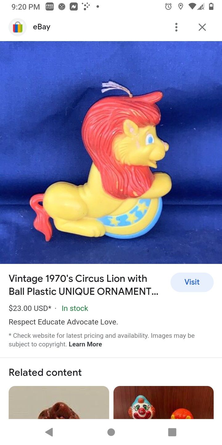 Vintage Circus Lion