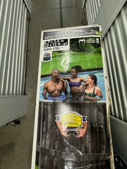 Bestway Platinum Series 22’ x 12’ x 48” Above Ground Pool Set – New in Box