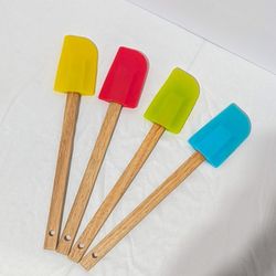 Colorful Silicone Spatula Set - Craft or DIY Use (4-Piece)