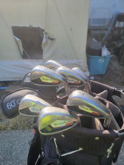 Tommy Armour 845 Max iron set with bag