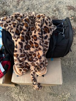 Leopard Print Plush Onesie Costume
