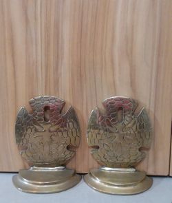 Vintage Brass Sand Dollar Bookends