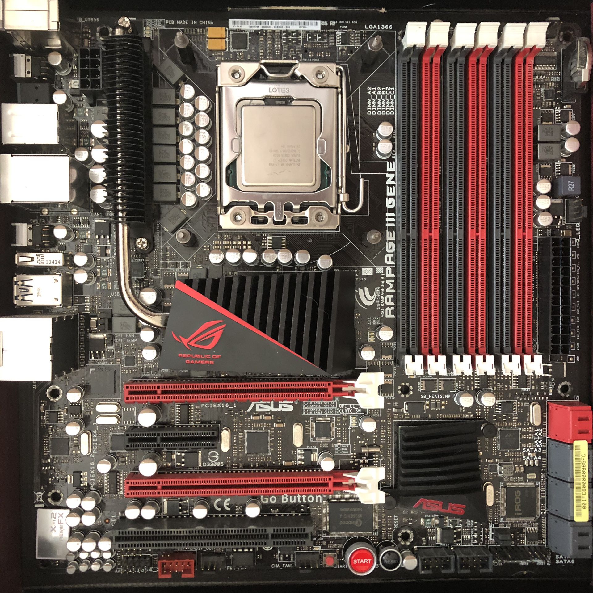 Asus Rampage 3 Motherboard and i7-950 processor