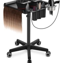Rolling salon tray on wheels hairstylist
