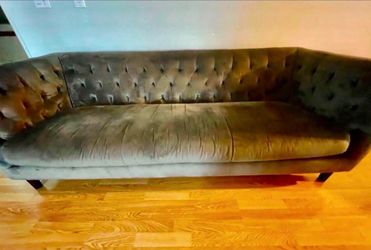 VELVET SOFA - L-83". W- 34" H-31" GREAT CONDITION! - LIKE NEW-$475