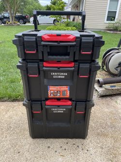Craftsman Verastack Red & Black Gard Plastic Rolling Toolbox