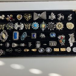Lot 38+ Assorted Costume Jewelry  Rings And Cufflinks