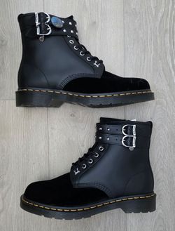 Dr. Martens x Wednesday Addams 1460 8 Eye Goth Velvet Boots Women's Sizes New