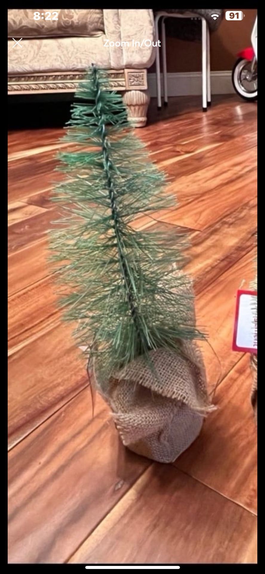 Mini Christmas burlap tree. New!