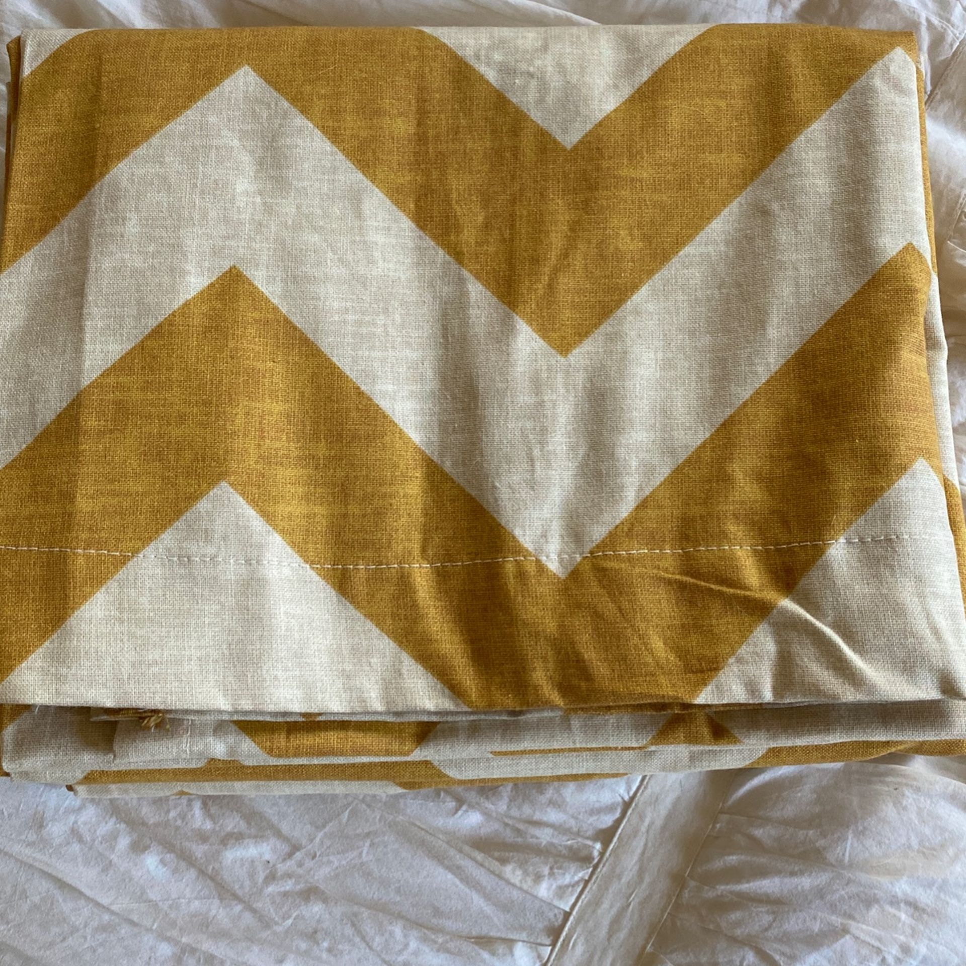 Set of West Elm 48”x84” Chevron Curtains