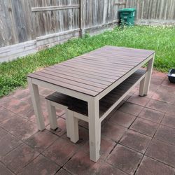 Backyard Dining Table With Chair