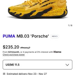 Puma Lamelo Ball Porsche Shoes Size 11