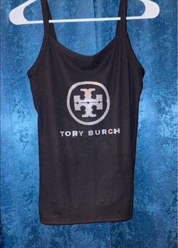 Tory Burch Black Ribbed Tank Top