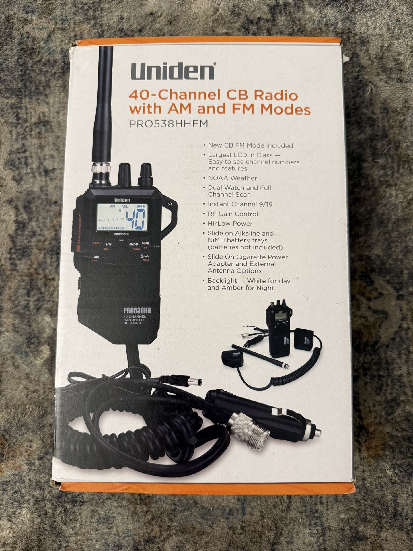 Uniden PRO538HHFM Portable Handheld 40-Channel CB Radio w/ NOAA Weather Alerts