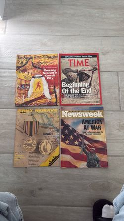 1991 Gulf War Desert Storm Magazine Lot TIME Newsweek Army Reserve LA Times