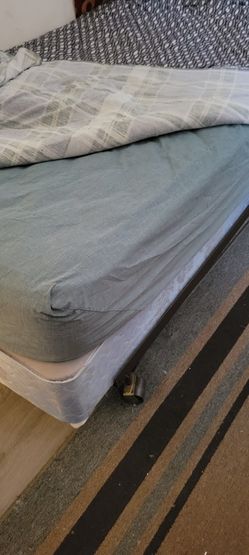 Twin Bed Boxspring Frame And Mattress In Great Shape 