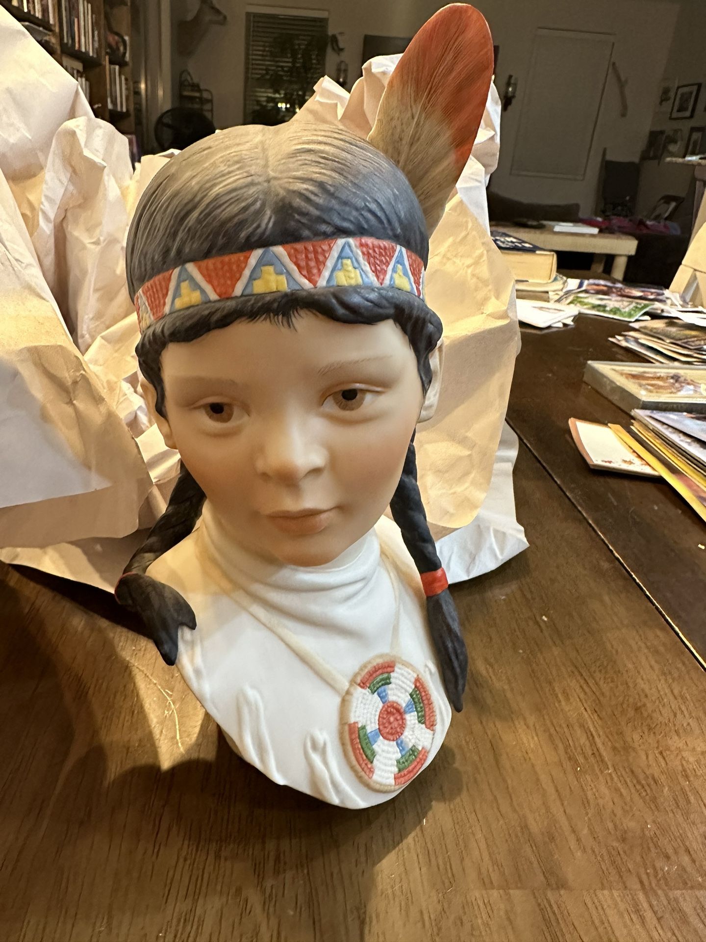 Vintage Cybis Running Deer Porcelain Bust