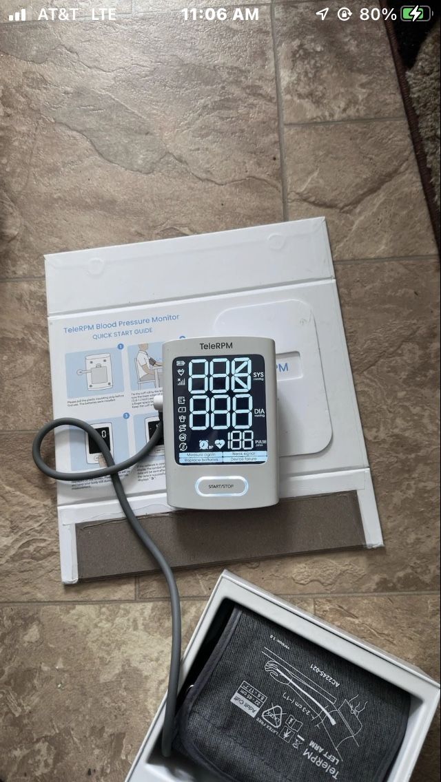 TeleRPM Gen 2 Blood Pressure Monitor - 4G Cellular - TMB-2092-G