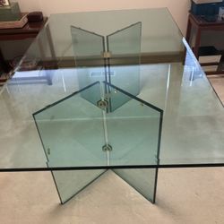 Large Glass Dining Table