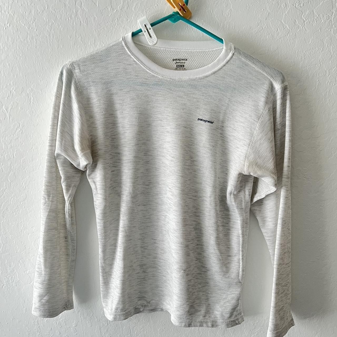 Patagonia White Long Sleeve Crewneck Shirt