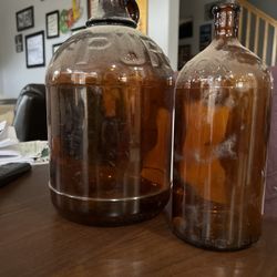 Vintage Amber jugs