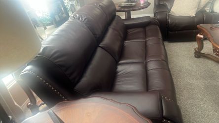 Chocolate Brown Sofa, Loveseat and Recliner