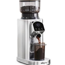olayks. Conical Burr Coffee Grinder Electric Coffee Bean Grinder with 48 Precise Settings, Anti-Static Coffee Grinders for Home Use, Adjustable Conica
