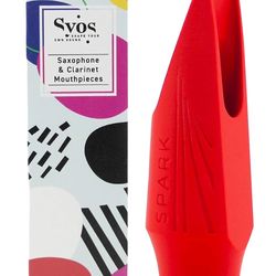 Syos Tenor Saxophone Mouthpiece Spark Model, 7 Tip Opening, Carmine Red - Bright Sound, Powerful Projection, High Step Baffle, Easy-To-Play, Perfect f