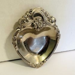 Vintage Raimond Japan Silver Plated Heart Shaped Tray