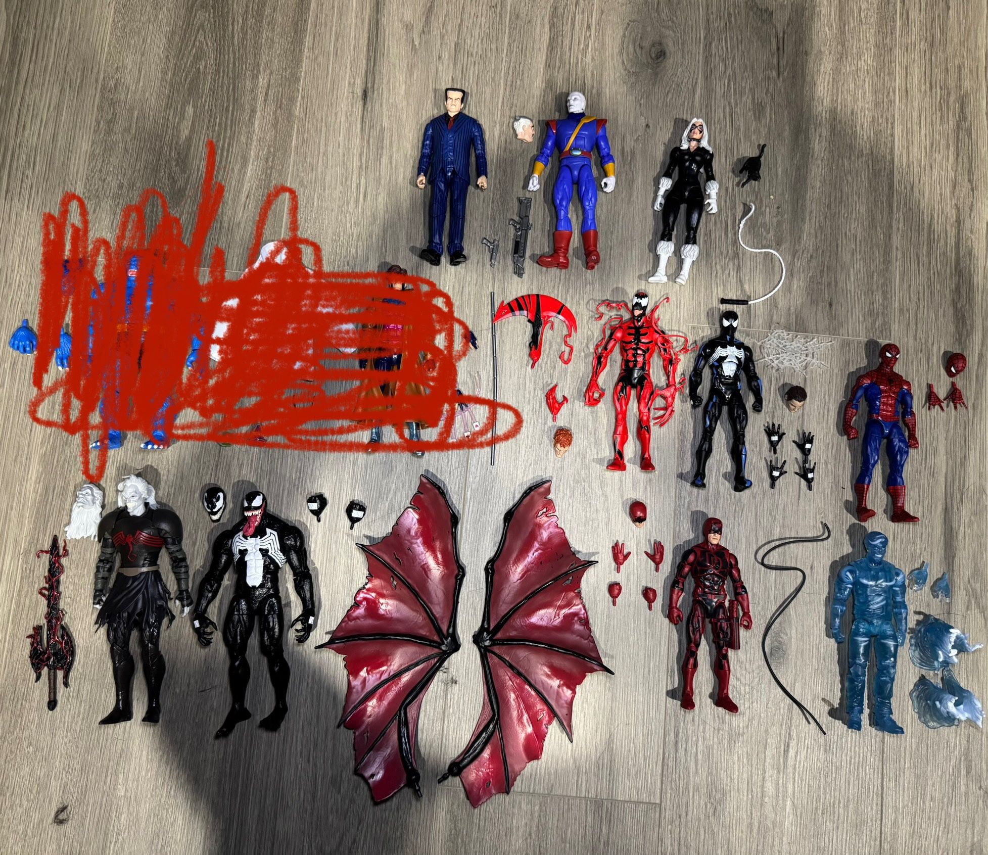Marvel legends lot (Daredevil,Retro Spidey Etc)