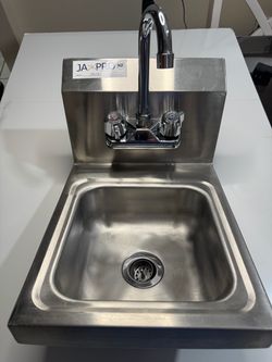 JaxPro NSF Stainless Steel Hand Sink with Faucet