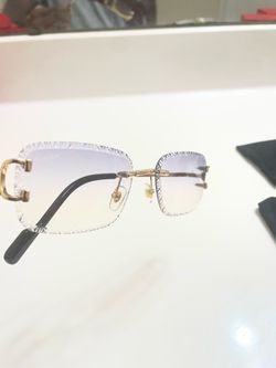 Purple Gradient Clear Lens Cartier Frames