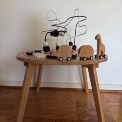 Crate & Barrel Kids Wooden Activity Table  GUC