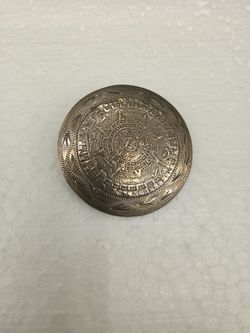 Vintage Sterling Silver Aztecan Mayan Pin