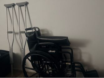 wheel chair and crutches