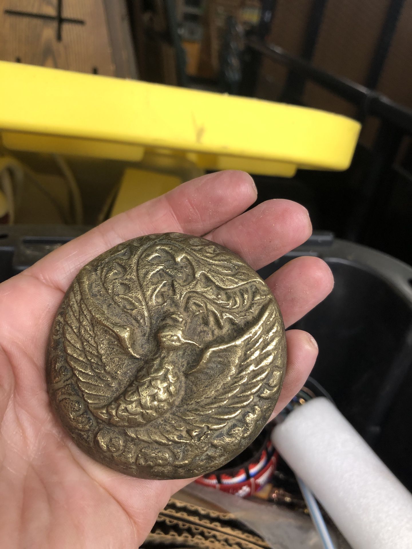 Vintage Solid Brass Phoenix Bird Belt Buckle