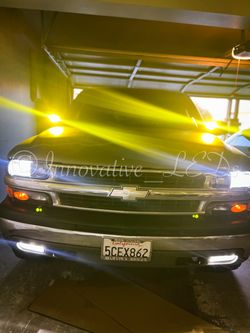 6000k Glacier White LED Headlight And 3000k Jdm Yellow LEDs Fog Lights