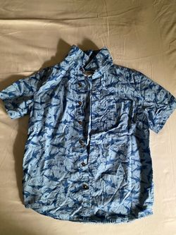 Boys Sonoma Large Blue button down Sharks Shirt