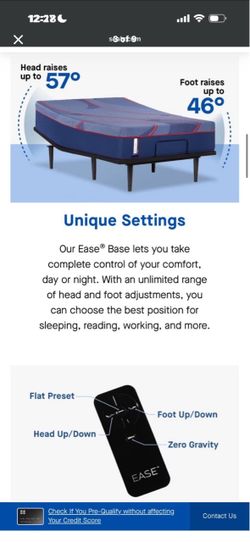 Sealy Ease Adjustable Power Bed Base