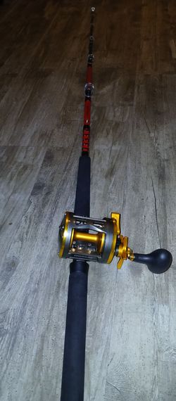 New Grey Gold series F47R on Be conventional Penn Mariner lll  6' rod