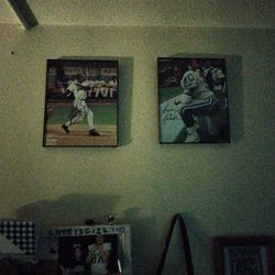 Ken Griffey Jr And Barry Sanders Autographed Picture