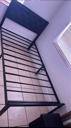 Twin bed frame and mattress