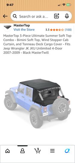 Jeep soft top