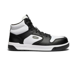 KEEN Utility Overton Mid Men's 12 EE White/Black Safety Toe Work Shoes MSRP $145