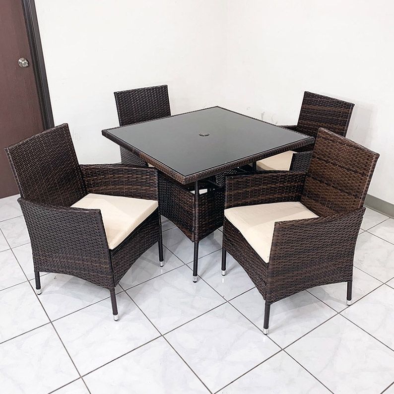 (New in Box) $250 (5pcs) Wicker Dining Set Patio Outdoor Rattan Furniture